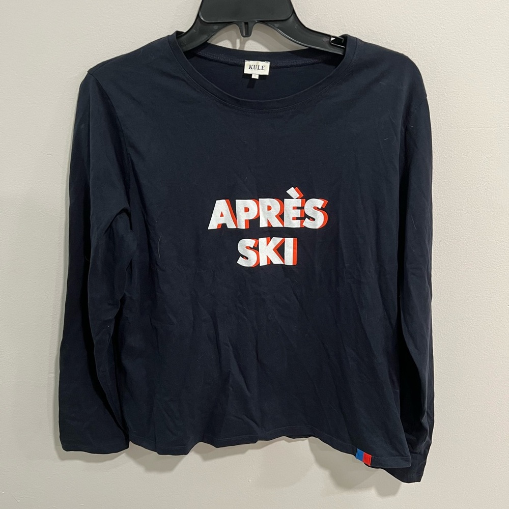KULE Apres Ski Long Sleeve Cotton Logo Tee